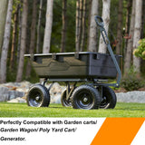 13" Flat Free Wheels Replacement for GOR Garden Cart Tires