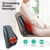 Snailax Back Massager for Back Pain Deep Tissue, Shiatsu Lower Back Neck Massager with Heat, 3D Kneading Massage Pillow for Neck Shoulder Legs, Gifts for Mom, Dad, Women