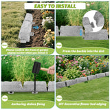 16 Pack Garden Landscape Edging Borders, Lawn Edging for Landscaping, No Dig Fencing Lawn Border, DIY Outdoor Patio Yard Balcony Landscaping, for Lawn Yard Pathway Divider 20 Ft Total