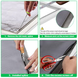 QWR Pet Proof Window Screen Replacement Kit, 48"x118" Durable High Hardness Screen Mesh Replacement Window Screens Repair Kit for Sliding Screen Door,Patio and Windows.(Folded Package with Tool Kit)