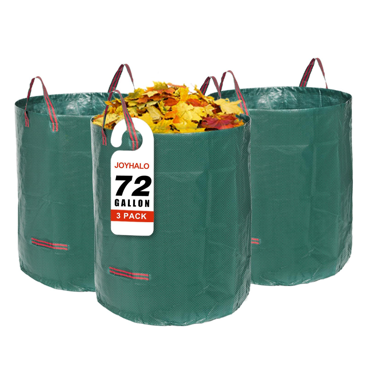 72 Gallon 3 Pack Reusable Yard Waste Bags for Lawn & Garden