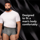 Depend Real Fit Adult Diapers, Incontinence Underwear for Men, Disposable, Maximum Absorbency, Large/Extra Large, Grey, 20 Count, Packaging May Vary