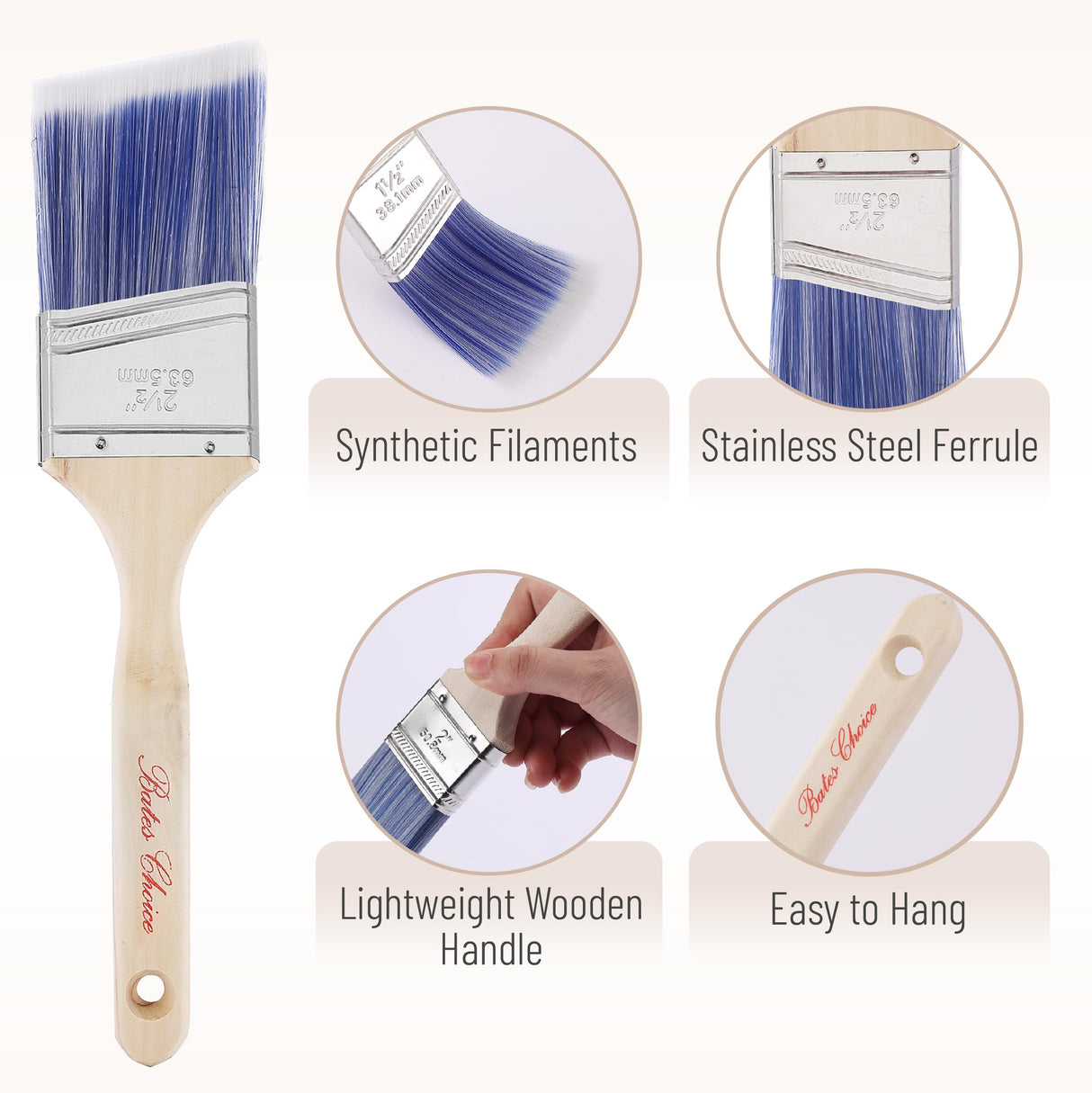 Bates Choice Paint Tray Set, 11 pcs, Paint Roller Kit, 9" & 4" Rollers, Small Paint Roller, Paint Roller Tray, 2" Angle Paintbrush, Foam Brush, Red Paint Tray