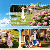 8 Set Holiday Porch Goose Outfits for 17/23" Plastic Lawn Goose - 4th of July Valentines St. Patricks Easter Summer Fall Halloween Christmas Clothes - Patio Yard Garden Decor with Hat Glasses and Bib