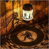 Bigfoot Solar Lanterns Outdoor Waterproof Hanging Solar Lights Big Foot Sasquatch Gifts for Men Women Metal Decorative LED Lanterns for Yard, Patio, Lawn, Pathway, Landscape, Garden Decor