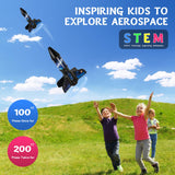 Rocket Launcher for Kids -200 Feet of Flight Altitude, Auto Electric Rocket Toys with Safe Parachute, Outdoor Summer Yard Toys Christmas Birthday Gifts for Boys & Girls Age 6 7 9 10 12 8-13 Years Old