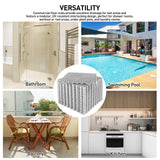 MAXWAVE 18 Pack 12" x 12" Modular Interlocking Floor Mats, Soft PVC Non-Slip Drainage Tiles, Splicing Rubber Cushion Flooring for Deck, Shower, Pool, Basement, Shed, Indoor and Outdoor Use