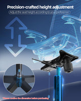 14 Inches-22 Inches Extra Long Gas Lift Cylinder Replacement, 8" Stroke, Hydraulic Pneumatic Shock Piston, Heavy Duty 1000lbs, Universal Fit For Drafting Chairs Bar Stools, Class 4, Black