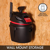 Shop-Vac 5760288 2.5 Gallon Wet/Dry Vacuum, 2.5 Peak HP, 1.25 Inch Diameter x 4 Ft Hose, Portable Compact Design