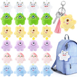 Hungdao 24 Pcs Mini Plush Keychain Bulk Christmas Stocking Stuffers Cute Stuffed Animal Keychain for Backpack Valentines Classroom School Gifts for Halloween Kid Goodie Bag Fillers Devil Party Favors