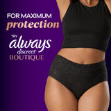 Always Discreet Adult Incontinence Pads for Women, Ultimate Extra Absorbency, Long Length, Postpartum Pads, 42 CT