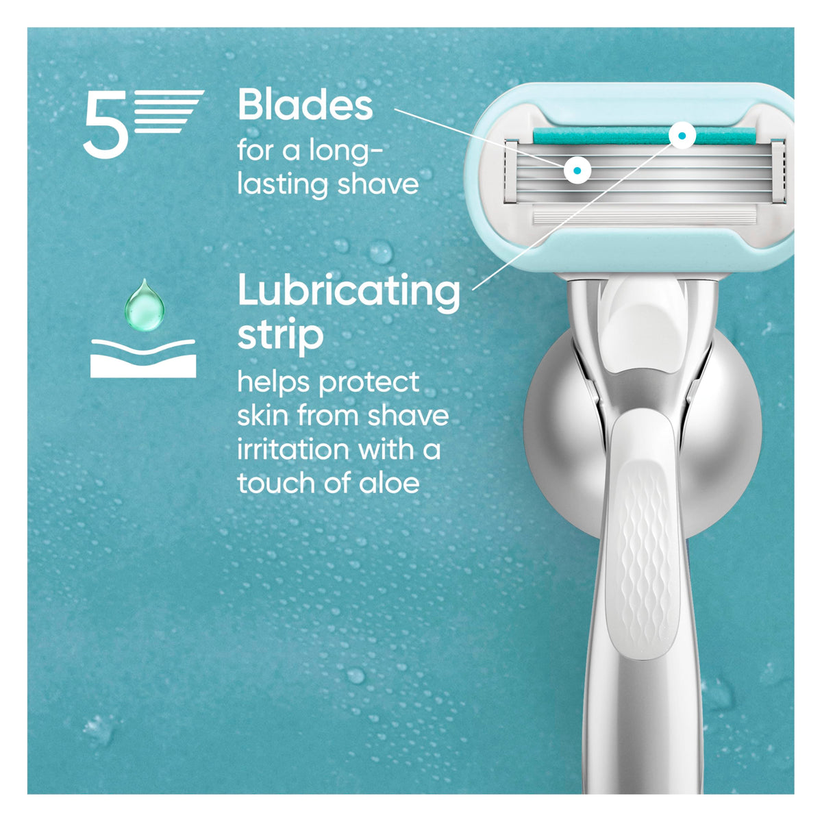 Gillette Venus Extra Smooth 4 count, plus Gillette Venus Extra Smooth Sensitive 2 count, 5-Bladed Women's Razor Blade Refills