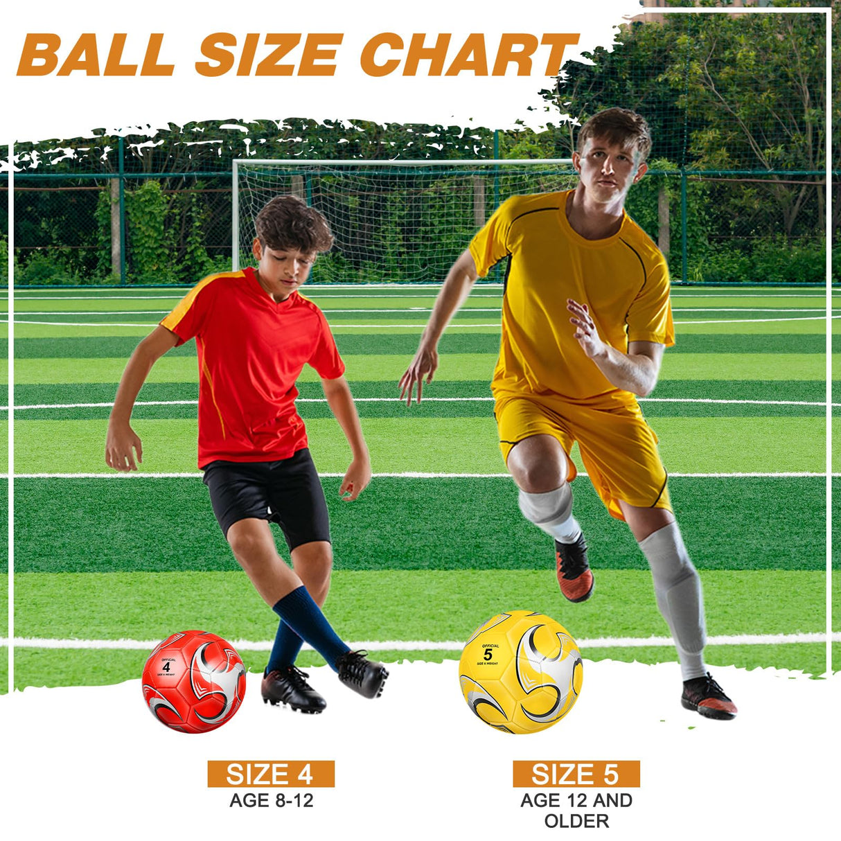 Glimin 12 Pcs Operation Christmas Deflated Soccer Balls Size 5/4 Bulk with Pump Drawstring Bag for Official Soccer Sport Christian Charity Donation Xmas Gift ()