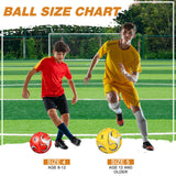 Glimin 12 Pcs Operation Christmas Deflated Soccer Balls Size 5/4 Bulk with Pump Drawstring Bag for Official Soccer Sport Christian Charity Donation Xmas Gift ()