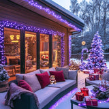 JMEXSUSS 500 LED Purple Halloween Lights, 173ft 8 Modes Halloween String Lights Outdoor Waterproof, Green Wire Purple LED Christmas Tree Light for Indoor Party House Christmas Decorations