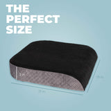 Kölbs Extra Large Seat Cushion, Stylish Plush Velvet Cover, X-Large Memory Foam for Office Chair, Floor Pillow, Cushion Back Pain Coccyx Pain Relief, Carry Handle (Extra Large)