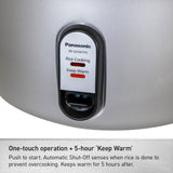 Panasonic Commercial Electric Rice Cooker, 120V Extra-Large Capacity 60-Cup (Cooked), 30-Cup (Uncooked) with One-Touch Operation - SR-GA541FH - Silver