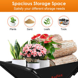Collapsible Wheelbarrow with Flat-Free Wheel, Folding Utility Garden Cart