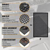 Ottomanson Heavy Duty Rubber Floor Mat – Non-Slip, Waterproof, Easy to Clean – Anti-Fatigue Mat for Commercial Kitchens, Restaurants, Workshops – Oil Resistant, Hose Washable – 36" x 60", Black