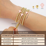 Yoosteel Gold Beaded Bracelets Set for Women Teen Girls - 14k Gold-Plated Dainty Beaded Cross Pearl Bracelet for Women Teenage Girl Gifts Stackable Jewelry Gifts 6 Pcs