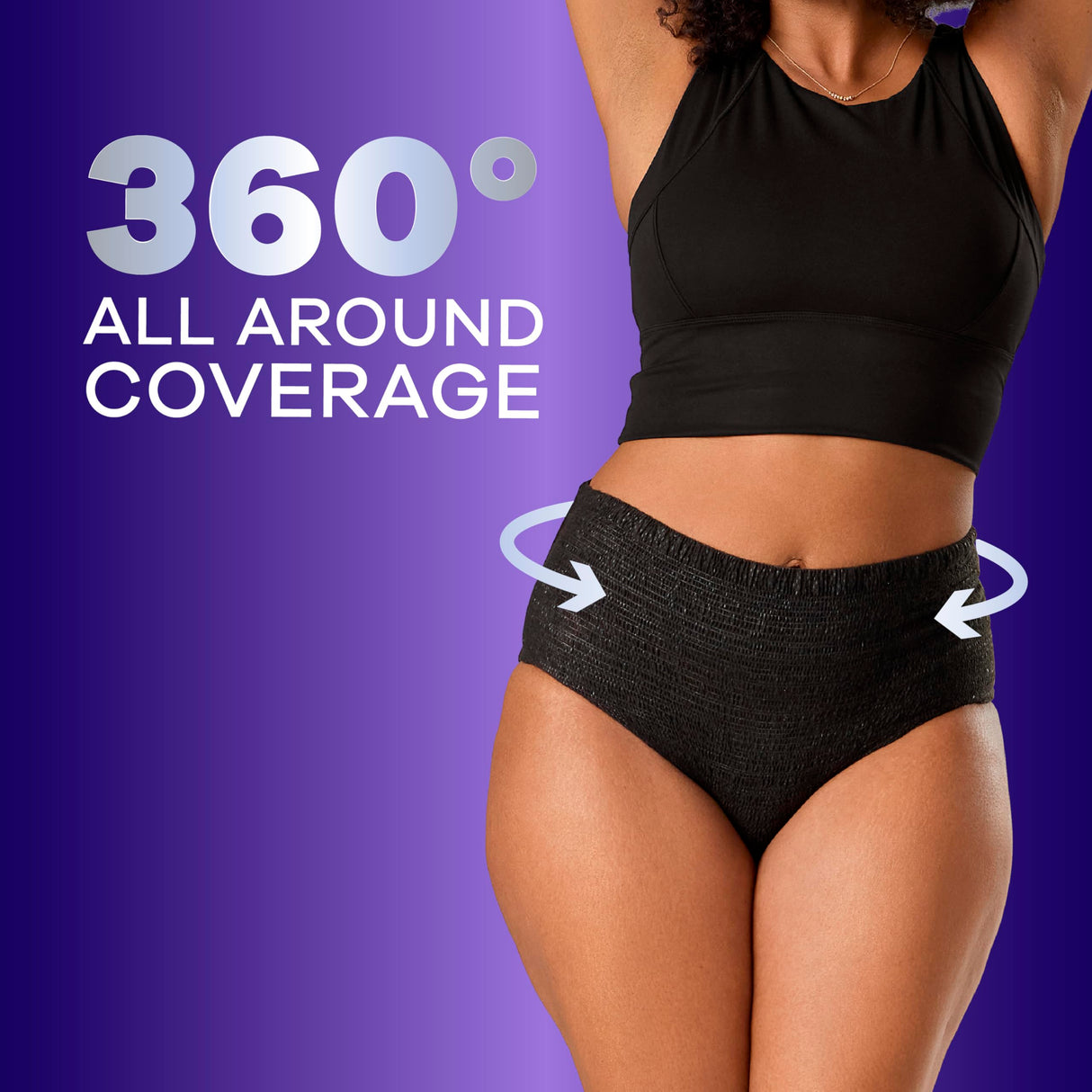 Always Discreet Adult Incontinence Overnight Underwear for Women, Large, Up to 100% Bladder Leak Protection, 48 Count (3 Packs of 16)