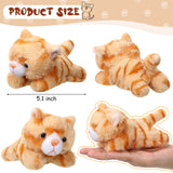Sumind 8 Pcs Cat Stuffed Animals Bulk Plush Pets 5 Inch Cute Assorted Plush Cats Horse for Birthday Halloween Christmas Party Favors Favors(Lying Cat)