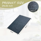 Front Door Mat,2'x3'Indoor Outdoor Door Mat,Heavy Duty Durable Welcome,Commercial Floor Mats Inside Outside Entrance, Waterproof All-Season, All-Weather Non Slip Backing Doormat for Entryway,Dark Gray