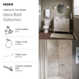 Moen Idora Chrome Two-Handle Centerset Bathroom Sink Faucet with Drain Assembly, 84115