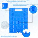 REV. LANG Large Freezer Cold Ice Pack Block Ice Chest, Reusable Long Lasting Quick Freezes with A Handle, for Coolers Lunch Box/Bag(1000g Set of 2)