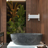 VANCOCO Glossy White 1/2"×15mm Corner Radiator Valve Round with Lockshield,Manual Radiator Valve Standard Connection for Heated Towel Rail and Central Heating Modern Bathroom