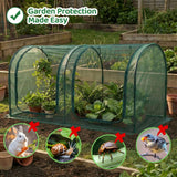GreenGiggle Crop Cage for Garden,98"x49"x49" Tunnel Plant Netting Cover with Zipper,Garden Bed Cover for Protection for Vegetables Fruits,Garden Cage for Plant and Animal