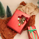 LaRibbons Red Christmas Wrapping Paper, Solid Color Matte Metal Gift Paper Jumbo Roll - 30 Inch x 33 Feet, Gift Wrapping Paper for Xmas, Holiday, Valentine's Day, Wedding, Birthday