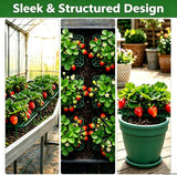 AWUREYIT 10 Pack Plastic Strawberry Plant Support Stands – Garden Wire-Style Frames for Raised Beds and Pots – Lightweight Stake Holders for Flower and Vegetable Plants – Outdoor and Indoor Gardening