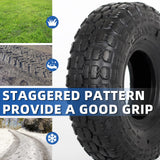 GICOOL 4.10/3.50-4 Replacement Tire and Inner Tube Set, 2 Pack, 10" Heavy Duty Tire and Tube, TR-13 Straight Valve Stem, for Hand Truck Trolley Dolly Garden Wagon Cart Wheel Replacement