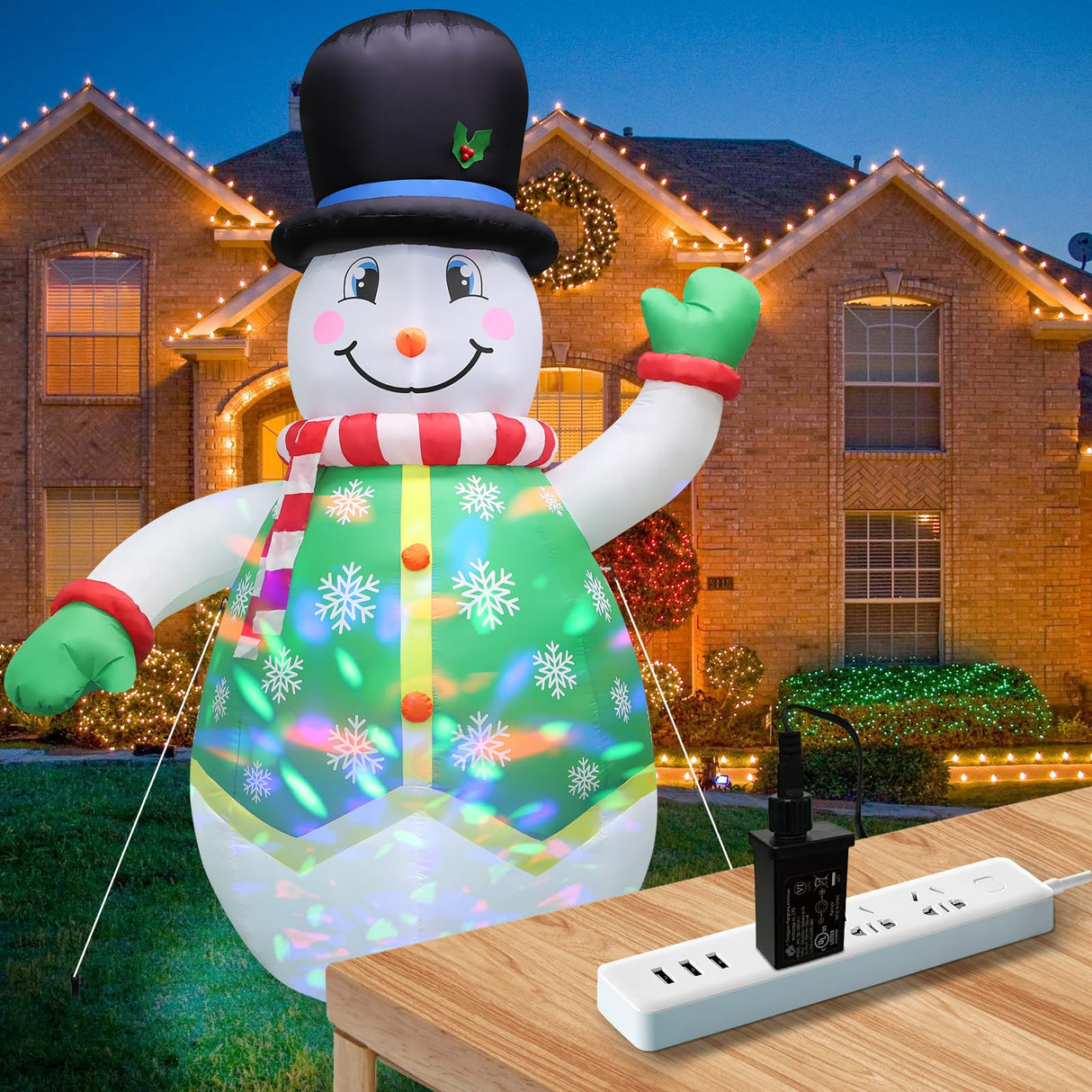 [4Pack] Replacement Yard Inflatable Adapter - 1.5A Transformer US Plug for Halloween Christmas Thanksgiving Inflatables, Class 2 Power Supply 120vac 60hz for LED Light