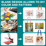 MAFYE 30-Pack Sublimation Blanks Tote Bags, 15 Canvas Tote & 15 Makeup Bags