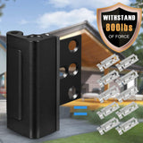 Steinwhale 3Pack Home Security Door Reinforcement Lock, Childproof Safety Door Lock Latch Inside Stopper, Add High Security to Prevent Home Unauthorized Entry, Aluminum Construction Finish Black