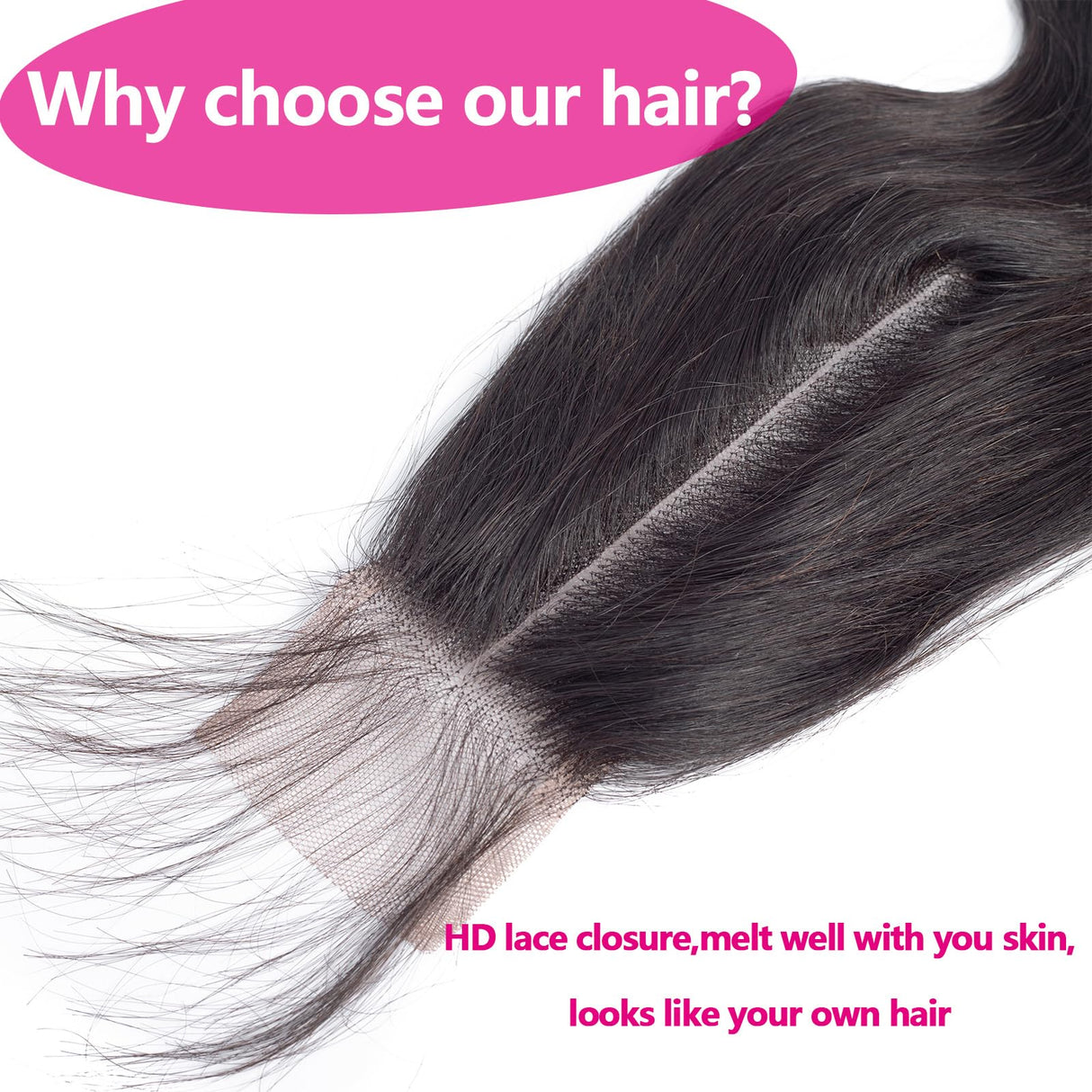 12A Human Hair Bundles with 2x6 Closure 18 20 22 with 16 Inch Brazilian Body Wave Bundles Human Hair with 2x6 HD Lace Closure 100% Unprocessed Virgin Human Hair Weave 3 Bundles Deals with Closure