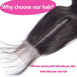 12A Human Hair Bundles with 2x6 Closure 18 20 22 with 16 Inch Brazilian Body Wave Bundles Human Hair with 2x6 HD Lace Closure 100% Unprocessed Virgin Human Hair Weave 3 Bundles Deals with Closure