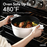 CAROTE 22pcs Pots and Pans Set Non Stick, Detachable Handle Cookware Set White, RV Cooking Set, Dishwasher/Oven/Fridge Safe, Pot and Pan Set, Induction Cookware