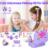 Kids Makeup Kit for Girl - Kids Washable Makeup Girls Toys with Cosmetic Case, Real Girl Makeup Sets for Toddler Kid Children Christmas Birthday Gifts Toys for 3 4 5 6 7 8-12 Year Old Girls