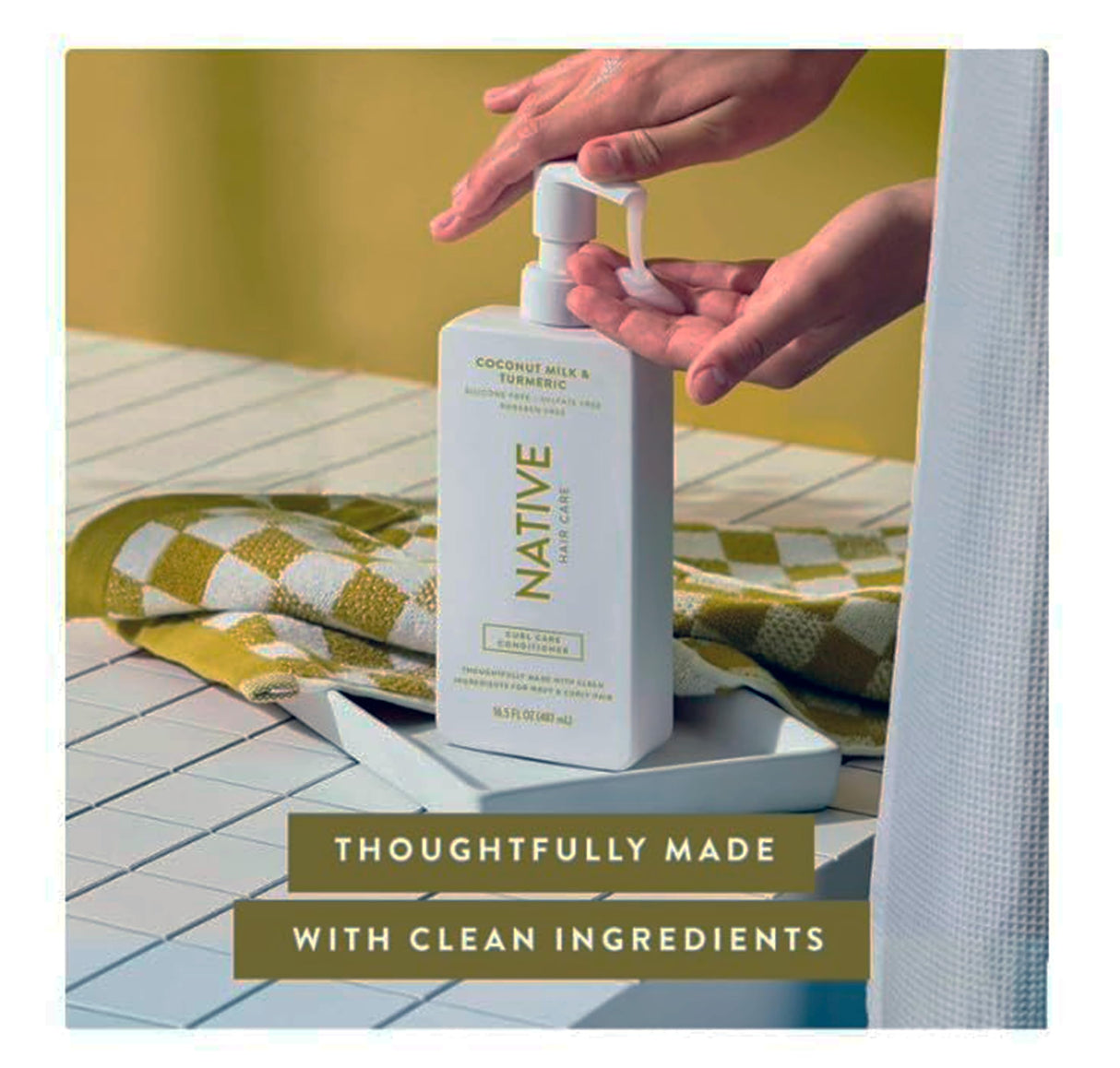 Generic Native - Coconut Milk & Turmeric - Shampoo and Conditioner Set | Sulfate Free, Paraben Free, Dye Free, with Naturally Derived Clean Ingredients| 16.5 oz - Pack Of 02, Gold