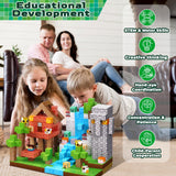 150PCS Magnetic Blocks-Magnetic Building Blocks Magnetic Tiles Stacking, Build Mine Magnet World Set, STEM Montessori Sensory Toys for Toddlers Kids Boys Girls Ages 3-5 6-8 Christmas Birthday Gifts