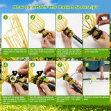 Lilyvane Fruit Picker, 66 Inch Long Heavy Duty Fruit Picker Tool with Fruit Basket, Adjustable Splicing Extension Fruit Picker Pole Fruit Picking Grabber