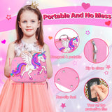 Glisiol Kids Nail Polish Set for Girls Toys, Washable Quick-Dry Toddler Nail Art Kit with Air Cooling Dryer and Cosmetic Case, Christmas or Birthday Gifts for Girls Ages 3 4 5 6 7 9 10 11 12-Pink