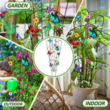 LEIFIDE 2 Pcs Butterfly Trellis for Climbing Plants Indoor 33in Small Climbing Outdoor Plant Potted Supports Expandable Metal Heavy-duty Rustproof Trellis for Monstera Bamboo Pothos Pot Vegetable Rose