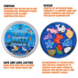 INNER-ACTIVE Play Putty Therapy Putty for Kids with Charms Deep Blue Sea Theraputty Medium Resistance, Increase Fine Motor Skills and Finger Strength, Physical and Occupational Therapy Toy