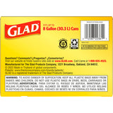 Glad Small Trash Bags 8 Gallon, Fragrance Free Garbage Bags, Odor Resistant with Drawstring, 80 Count
