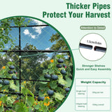 unho 87inch Garden Trellis Arch: for Climbing Plants with Net Metal