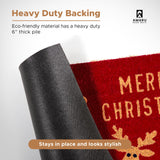 Christmas Reindeer - 17"x29" - Coir Door Mat with Heavy Duty Backing - Welcome Mats for Entryway, Porch - Anti-Slip PVC & Coconut Fiber Surface - Natural Home Accessories, Minimalist Original Design